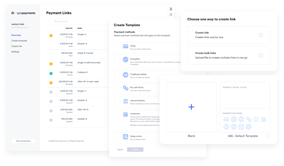 Dedicated dashboard for the working team